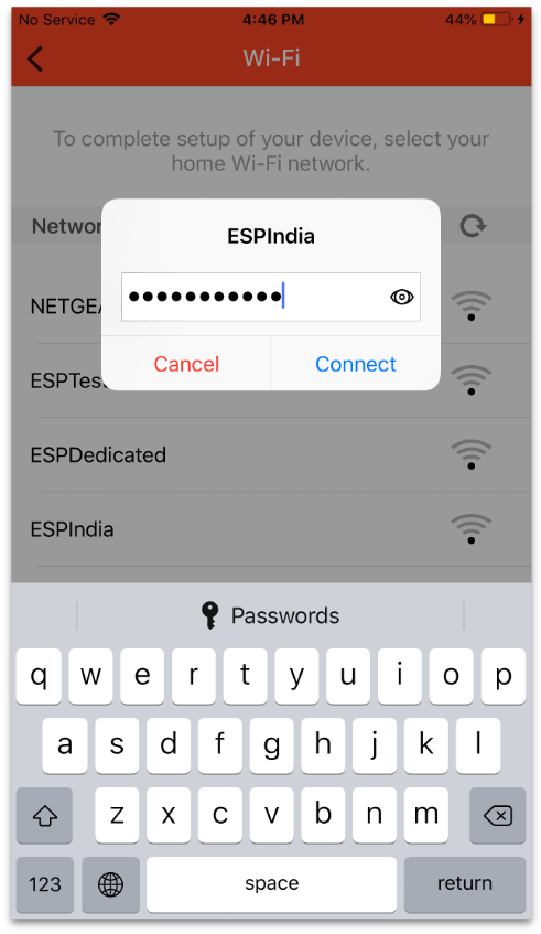 App Wi-Fi Password